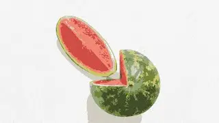 WATERMELON Drawing for Toddlers & Kids | Easy Drawing, Painting, Coloring & WATERMELON Song