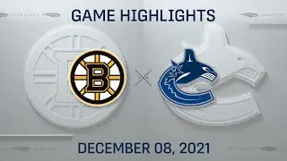 NHL Highlights | Bruins vs. Canucks - Dec. 8, 2021