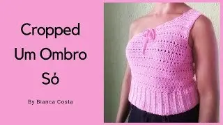 Cropped em Crochê de Um Ombro Só