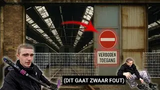 Dit Gaat ZWAAR FOUT! Verlaten LOODS Met TREINEN & Klote met STEP In GLAS-Fabriek (België)