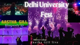 Fest in maitreyi College 🎊🎉#dufest💗😍#aasthagill in the house 😍💗🎊🎉 aastha Gill live