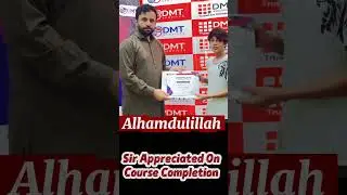 Sir Appreciated On Course Completion #inspiration Automation Course #youtubeshorts #pakvsind