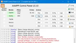 How to Solve Error MySQL Shutdown Unexpectedly