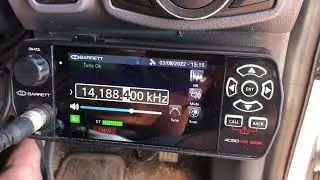 VK2KEV /6 in contact with Peter G2YT IN England from the Barrett 4050 HF radio in the car.