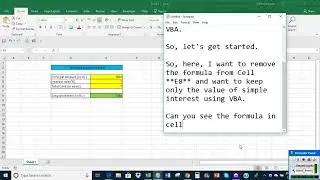 Excel: Delete the formula and keep only the value using VBA
