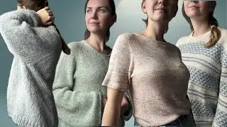 Knitting podcast | 4 ready-made jumpers | Ivy tee, Cumulus sweater, Jilly Jam, Thuraya sweater