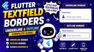 FLUTTER ANDROID -  TEXT FIELD UNDERLINE AND OUTLINE BORDER || TUTORIAL