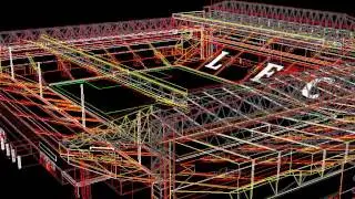 3D wireframe model of Anfield