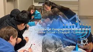 Chanukah joy at Congregation Ahavat Olam ✨🕯️Chanukah Hebrew School and 1st night