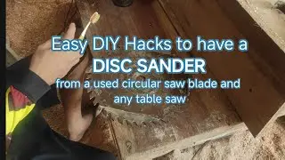 Easy DIY HACK to have a DISC SANDER on any TABLE SAW