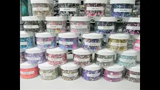BULK JARS OF MIXES NOW AVAILABLE ASSORTED FLATBACK RESIN RHINESTONES AND PEARL EMBELLISHMENTS