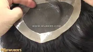 Protesi capelli uomo stock monofilamento super traspirante