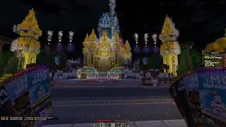 Fantasy In The Sky New Year's Eve fireworks full show in Minecraft at Magic Kingdom 2026