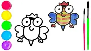 How To Draw  cute Bird Drawing, Painting & water Coloring For Kids and Toddlers_🌈🎨