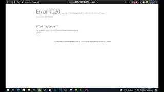 how to solve error 1020