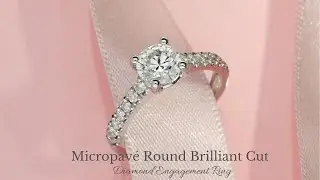 Round brilliant cut diamond engagement ring