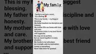 Composition of my family । English Writing Skills। English with vineeta