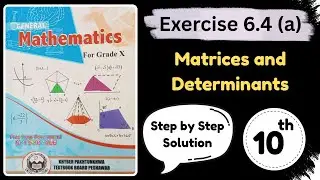 Exercise 6.4(a) Matrices & Determinants | Unit 6 Matrices & Determinants | Class 10th General Math