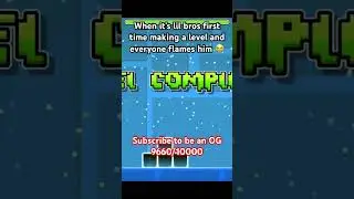 When it&rsquo;s lil bros first time making a Geometry Dash level 🥲 #shorts