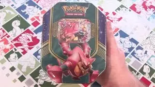 Pokemon Volcanion EX 2016 Fall Tin Opening
