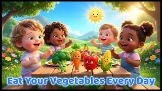 Eat Your Vegetables Every Day 🥕🍅 | Healthy Food Poem for Kids | Fun Animated Cartoon