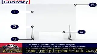 SNEEZEGUARDER | XL 30&rdquo;H x 48&rdquo;L Plexiglass Sneeze Guard for Desk Counter with Double-Side Tape Base