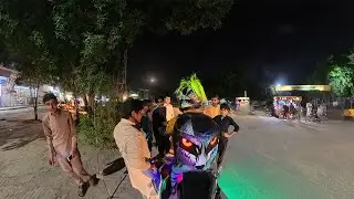 People Went Crazy Seeing My LED Backpack & Mohawk Helmet | Pakistani MotoVlog 2025