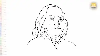 Benjamin Franklin easy face drawing | Art sketches | How to draw Benjamin Franklin| #artjanag