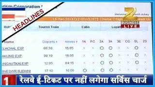 No service charge on the e-ticket booking of railways