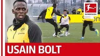 Usain Bolt&acute;s Training Day at Borussia Dortmund - Skills, Sprints and Nutmegs