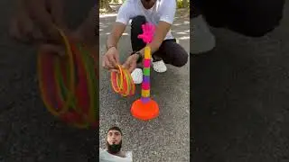 2 in 1 Ring Toss Game, shape sorter color recognition aim and strike game