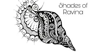 Drawing Seashell(Shankha) | zentangle art - seashell | Shades Of Ravina
