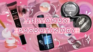 Testando Produtinhos de Unha! | Gel S&oacute;lido, Gel Paint Met&aacute;lico, Top Coat Fosco e mais&hellip;  💖✨