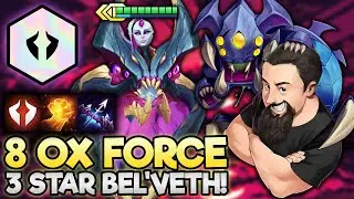 8 Ox Force - 3 Star Bel'veth Carry!! | TFT Monsters Attack | Teamfight Tactics