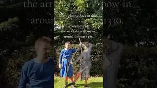my recreation of a man practicing archery in the 14th century. #medieval #archery #longbow #warbow