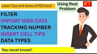 7.Filter | Import Web Data | Data type | Insert cell | Splitting Windows | Tracking Number In Nepali