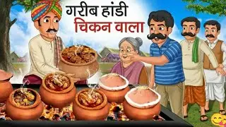 गरीब हांडी चिकन वाला । Gareeb Handi Chiken । Moral story। Hindi Kahani । Hindi Story । Cartoon 