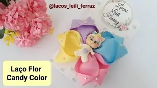 Laço Flor Candy Color – Laços Leili Ferraz