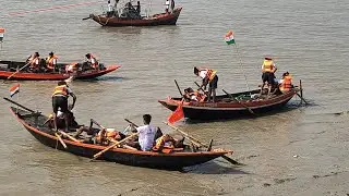 হলদি নদীতে নৌকা বাইচ প্রতিযোগিতা 