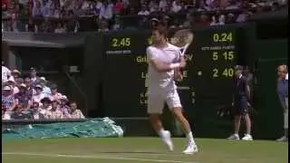 Grigor Dimitrov smashes 103mph forehand - Wimbledon 2014