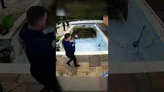 POOL CLEAN TIME LAPSE!! #shorts #thep00lguy #satisfying