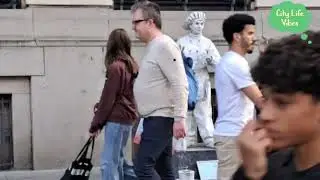 Living Statue 🎭 Amazing Street Art Performance in Antwerp | City Life Vibes