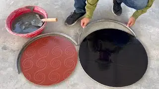 DIY - Techniques for making a 2-in-1 coffee table from bicycle rims and motorcycle tires