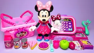 Disney Minnie Mouse Shopping Basket Cash Register Set Satisfying with Unboxing Compilation Toys ASMR