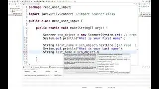 Read input from user keyboard