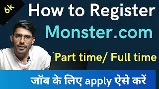 How to the register on monster.com.|| job sites par register kaise karen.