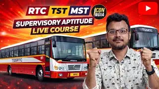 Public Transport Operations | Supervisor Aptitude TST-MST | Icon RK Sir Icon India