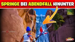 Springe bei Abendfall hinunter ins Wasser Fortnite South Park Teil 4 Aufgabe