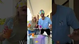 Blind challenge! Who can do it without spilling everything? 😂 #funny #funnyfamilygames #challenge
