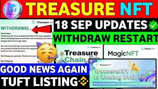 Treasure NFT Withdrawal 🥳 | Treasure FUN New Update Today | Treasure Nft Withdrawal Update